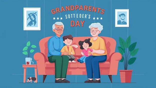 a poster of grandparents and grandparents with a picture of grandparents