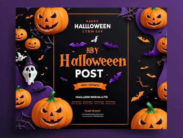 Photo a poster for halloween post post post post post post post post