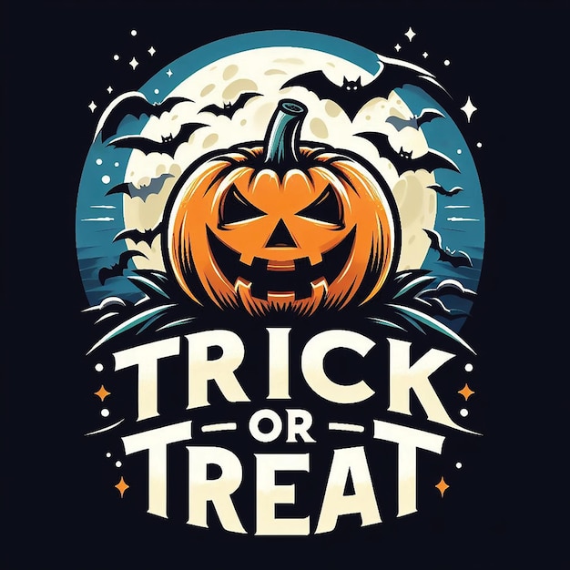 a poster for halloween or western treat or treat for halloween