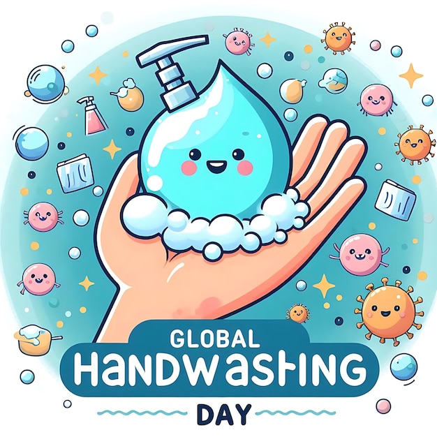 a poster for a hand that says quot global hand washing hand quot