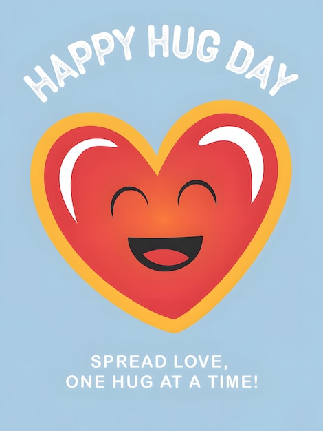 Photo a poster for a happy day with a heart that says happy day