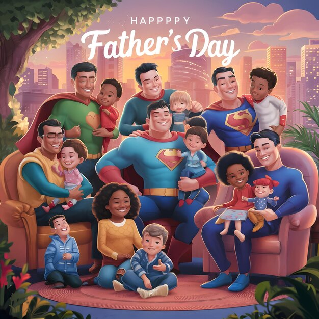 a poster for a happy fathers day with a happy fathers day poster