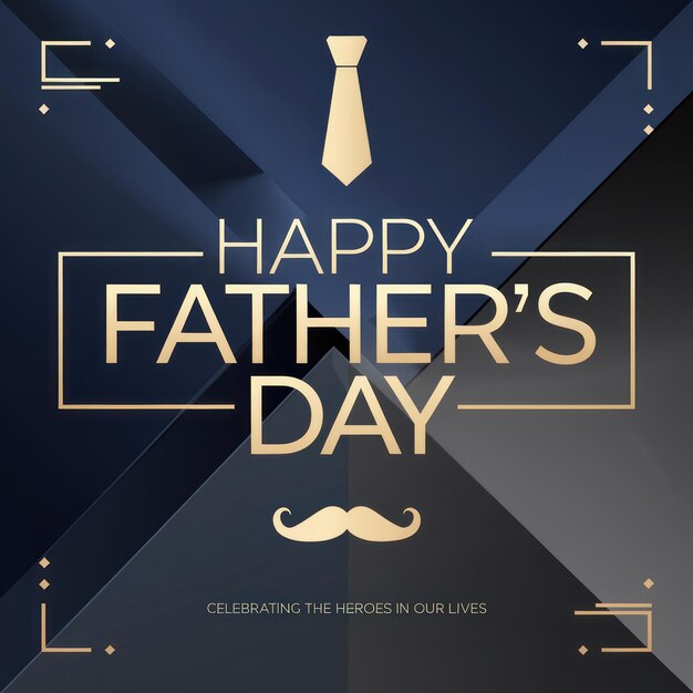 a poster for a happy fathers day with a tie on it