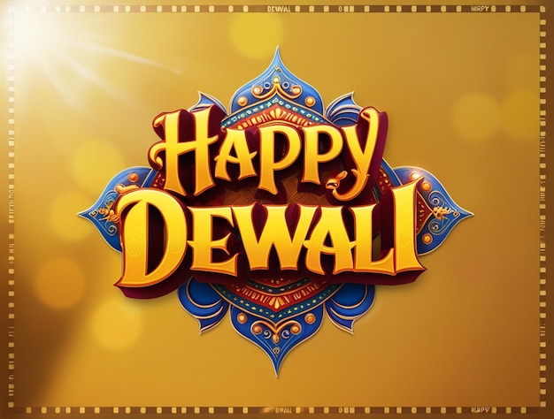 a poster for happy festival with a golden background and the words happy festival on it