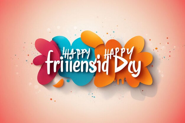 a poster for happy friends day with colorful flowers and text on it