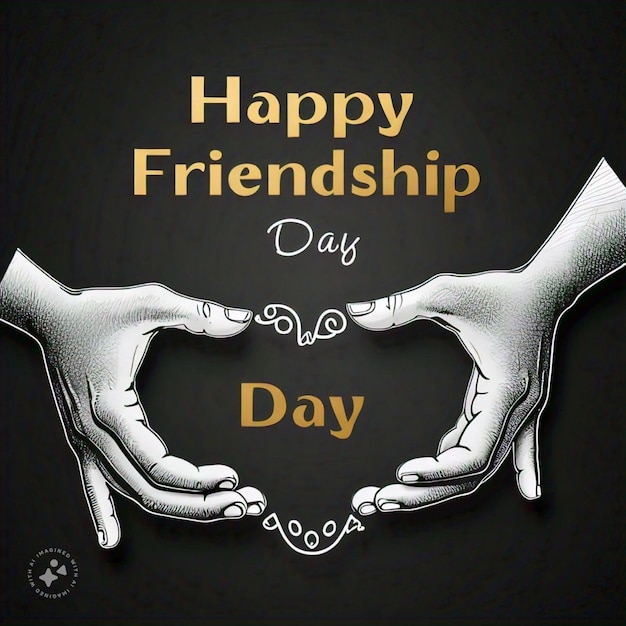 a poster for happy friendship day with hands around each other