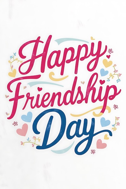 Photo a poster for happy friendship day