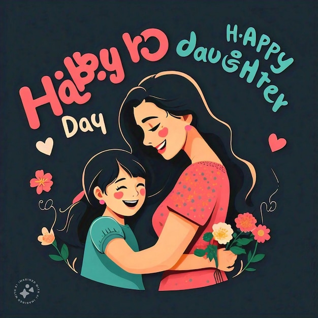 a poster for a happy mother and child with a happy birthday