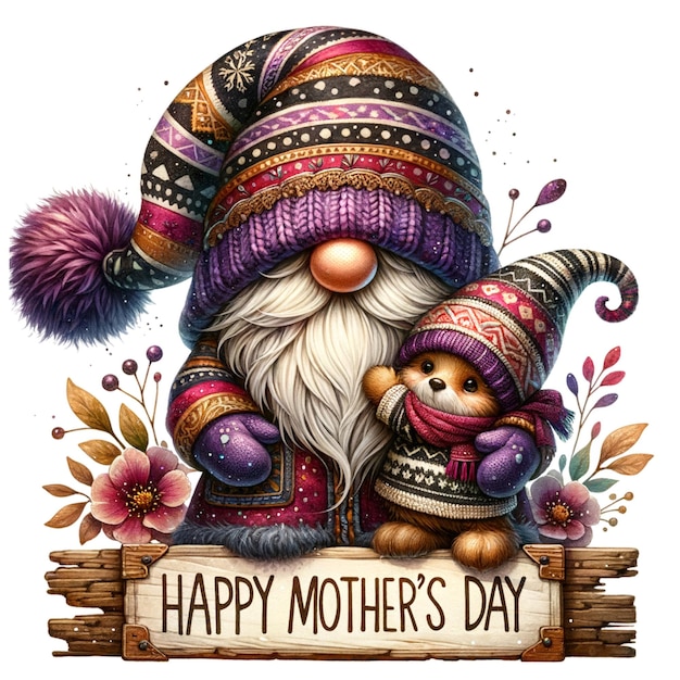 a poster for happy mothers day with a teddy bear and a teddy bear