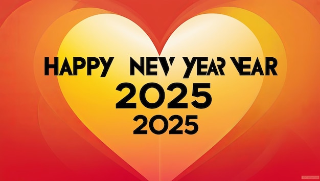 a poster for happy new year with a heart that says happy new year