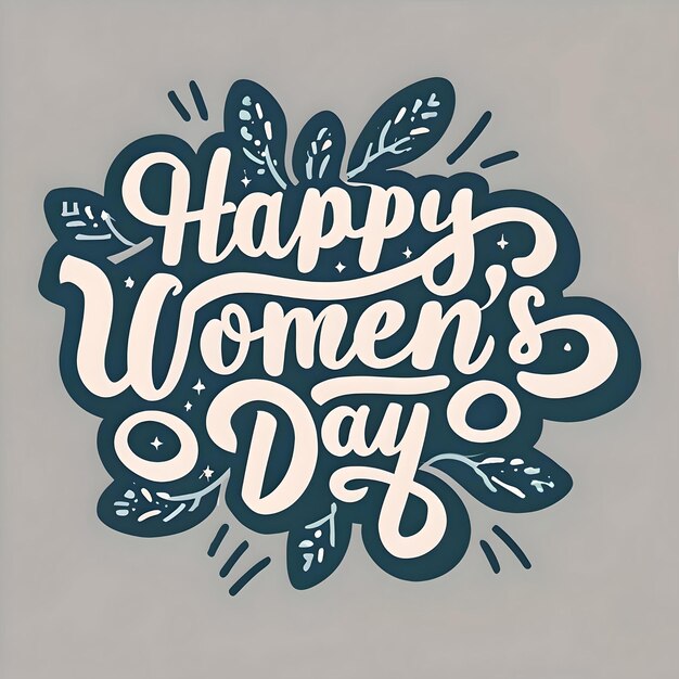 A poster for a happy women day day with text happy women day