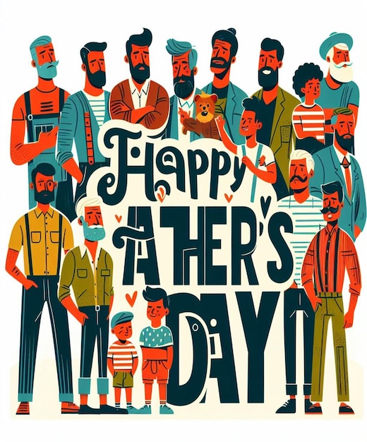 a poster for happys days day with a man and his friends