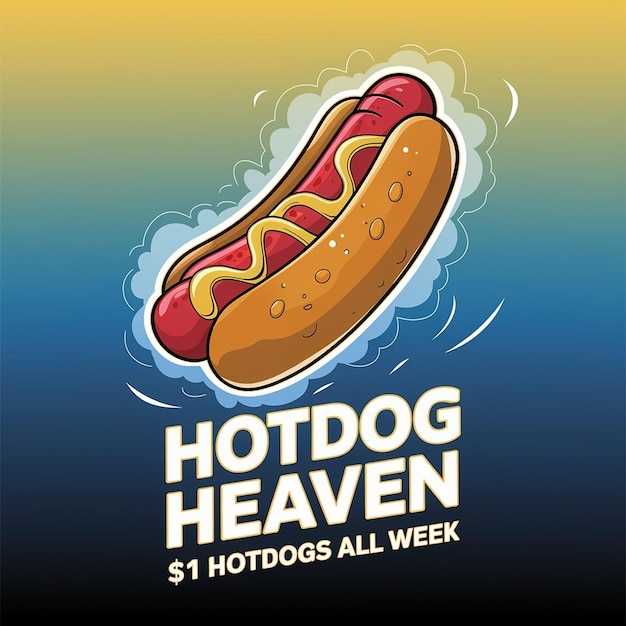 Photo a poster for hot dogs with the words hot dogs on it