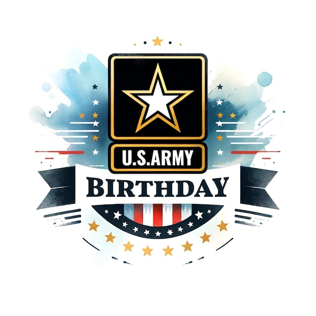 Photo poster illustration for the us army birthday