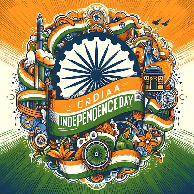 Photo a poster for the independence day of india independence day