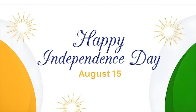 a poster of independence day is shown with a blue and white background