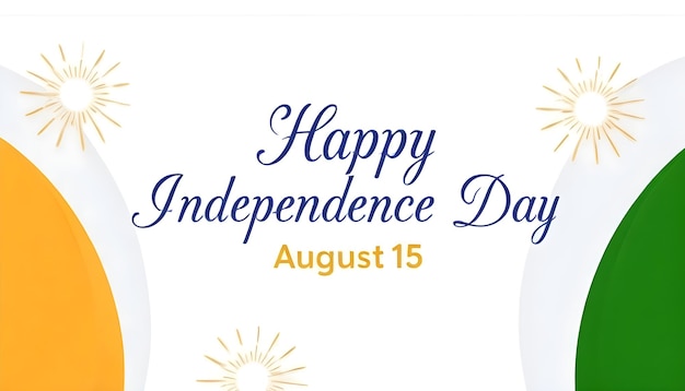 a poster of independence day is shown with a blue and white background