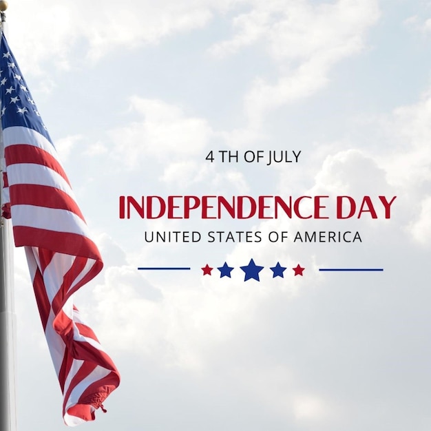 Photo a poster for independence day with a flag and the words quot independence day quot on the top