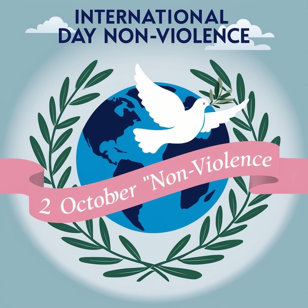 Photo a poster for international day of the world with a dove flying on it