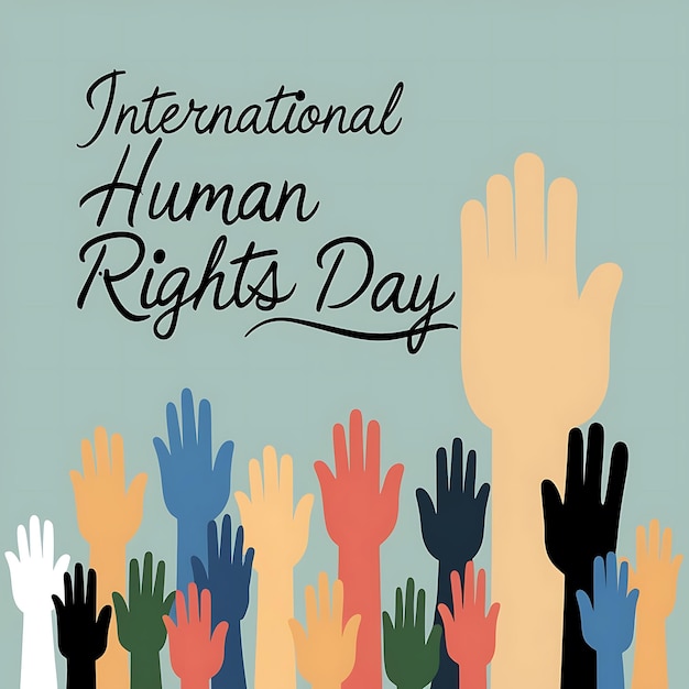 Poster for the international human rights day vector background