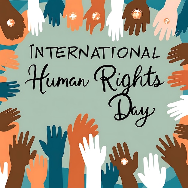 Poster for the international human rights day vector background