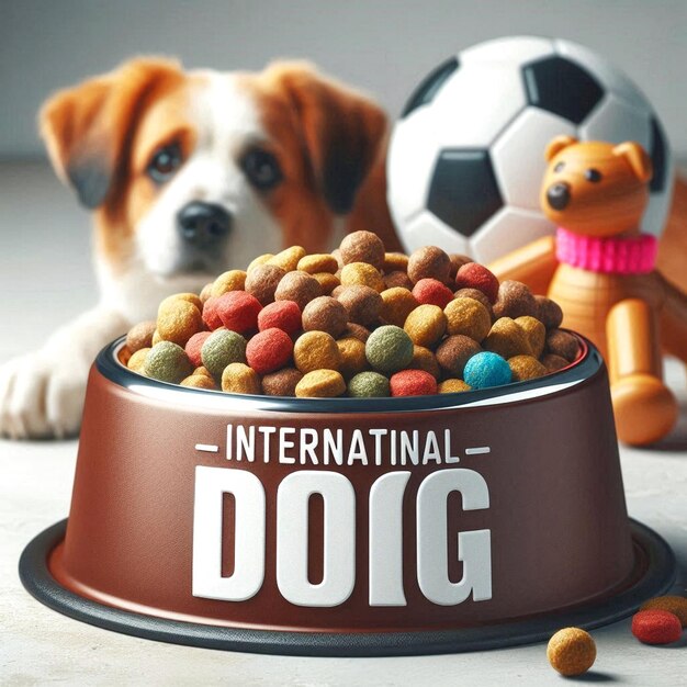 Photo a poster for the international international dog day of the year