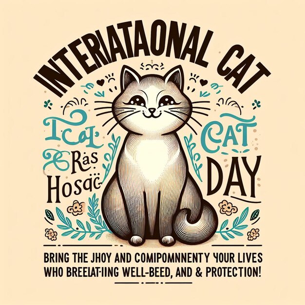 a poster for international international international cat day