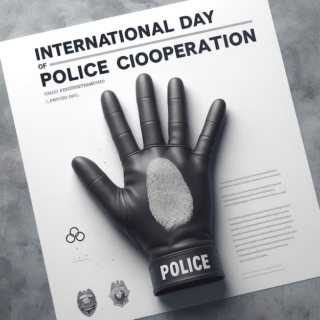 Photo a poster for international police day of the united states police officer