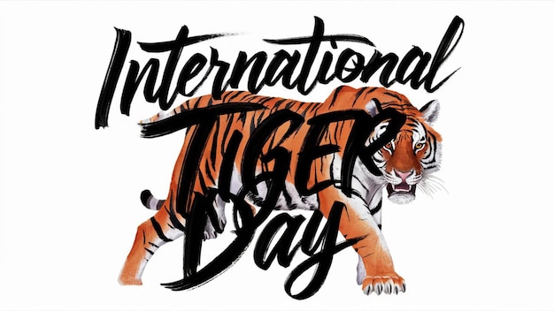 Photo a poster for international tiger day with a quote from the national day