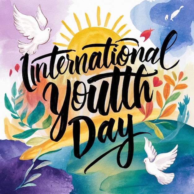 a poster for international youth day with a quote from the international youth day