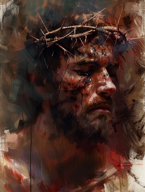 a poster of jesus carrying a cross with the words jesus on it