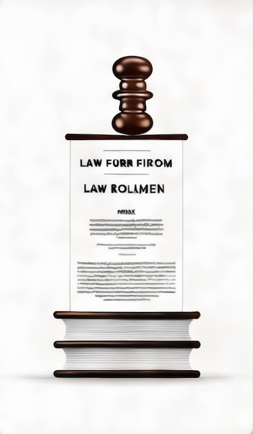 Photo a poster for law law on a post that says law on it