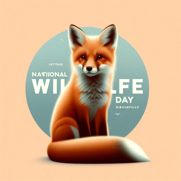 Photo a poster for life day with a fox on it