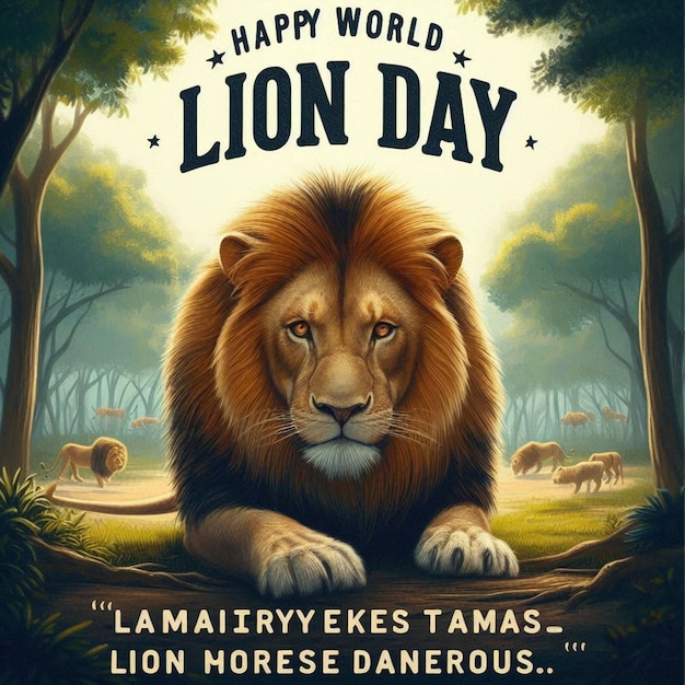 a poster for the lion world day 2008