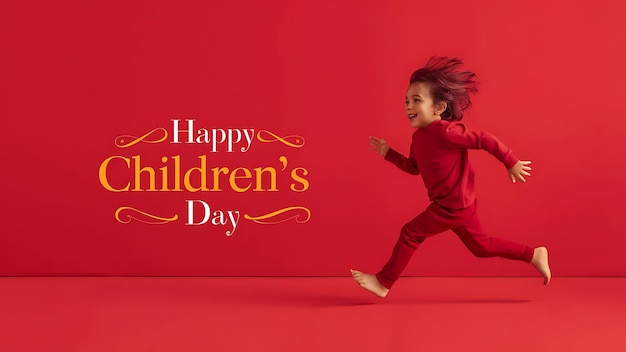 a poster for a little girl with a happy children day