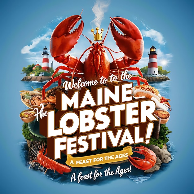 a poster for the lobster festival with the words welcome to the lobster festival