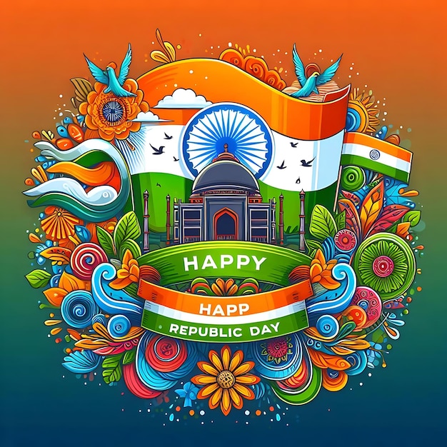 a poster for a local indian day with a colorful background