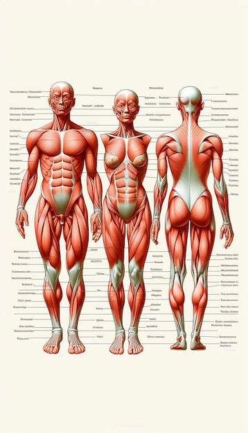 Photo a poster of a male and female body parts