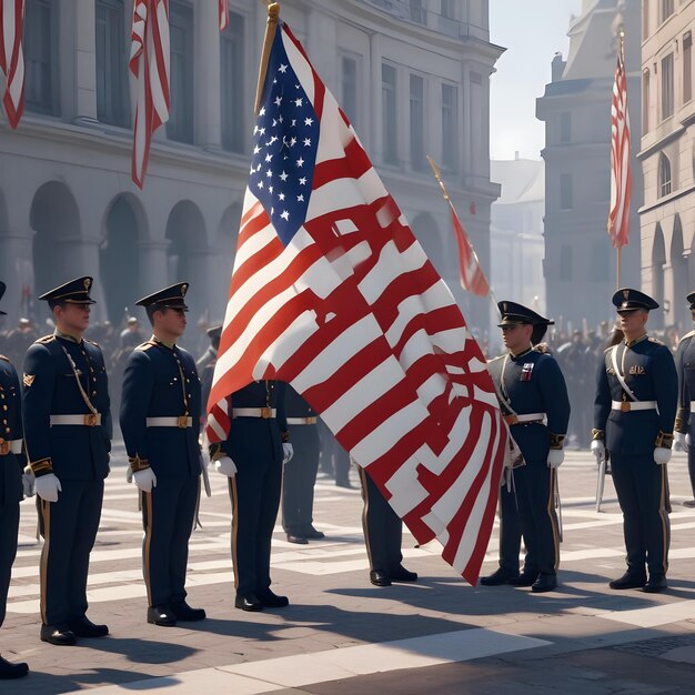 a poster for memorial day of the united states of america