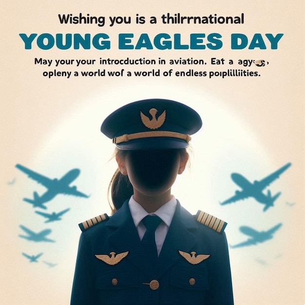 Photo a poster for a military person with a quote about a young girl