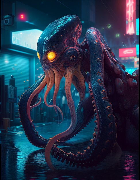 A poster of a monster with the word cthulhu on it