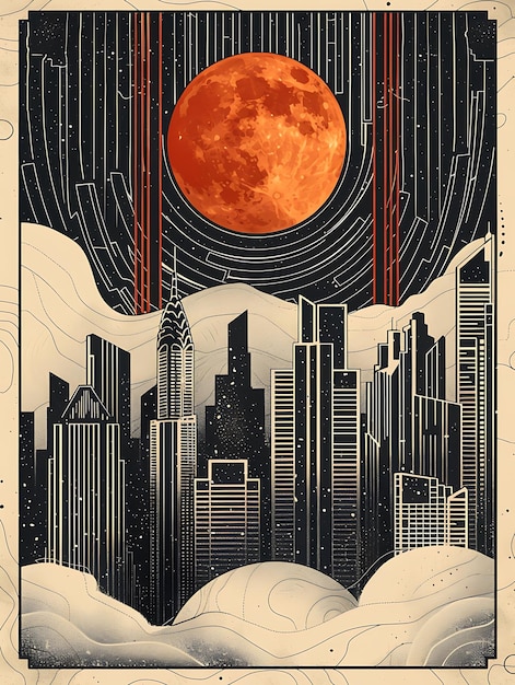 a poster for the moon and the city of london