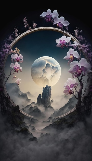 A poster for the moon and the moon