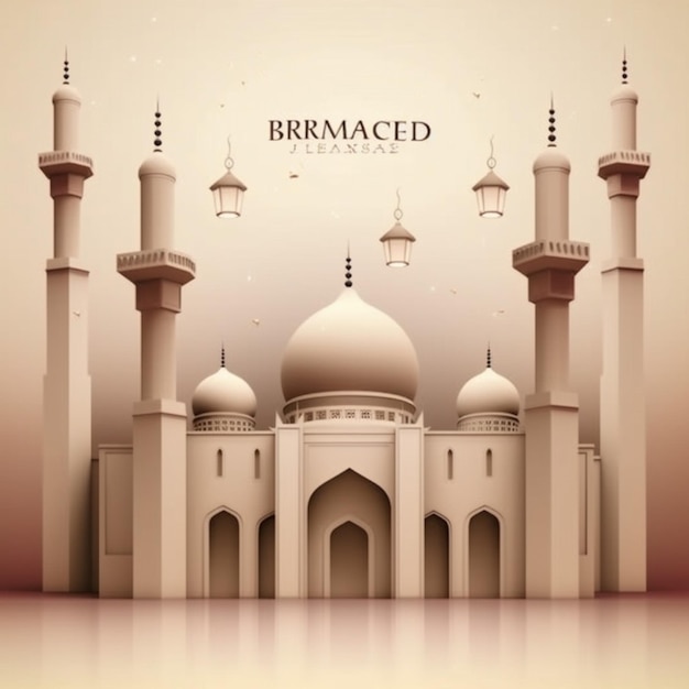 A poster for a mosque with the words brahedd on it.