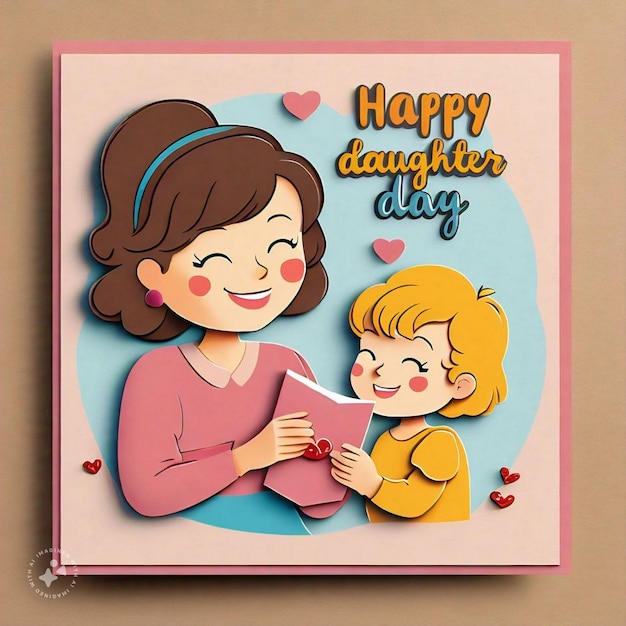 a poster for a mother and daughter reading happy day