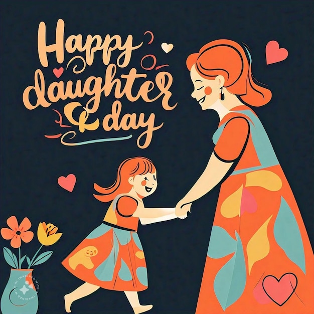 a poster for a mother and daughter that says happy day