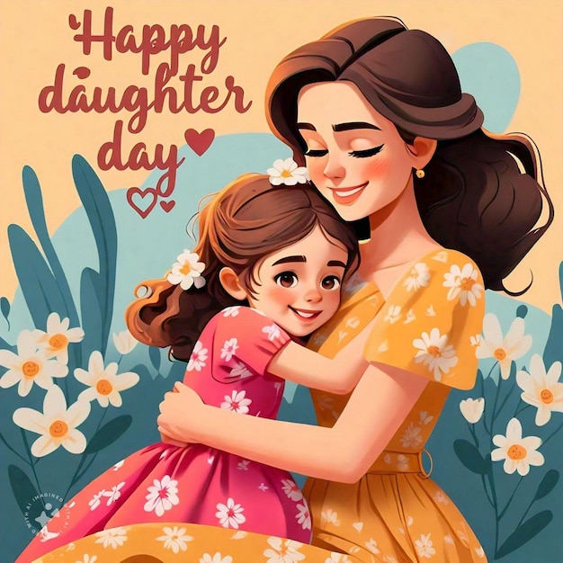 a poster for a mother and daughter with flowers and a quote from happy mothers day