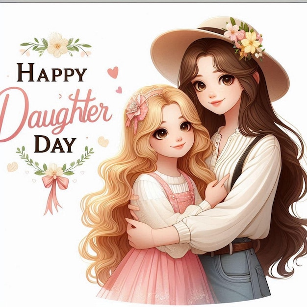 a poster for a mother and daughter with a picture of a mother and daughter