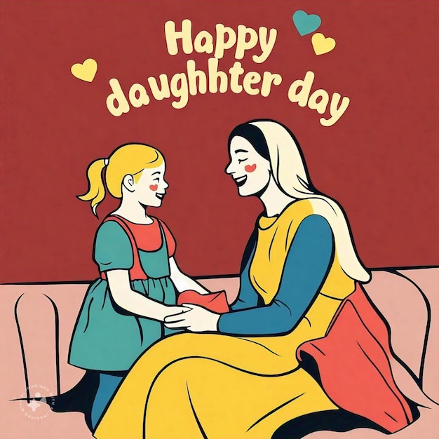 a poster for a mother and daughter with the words happy day