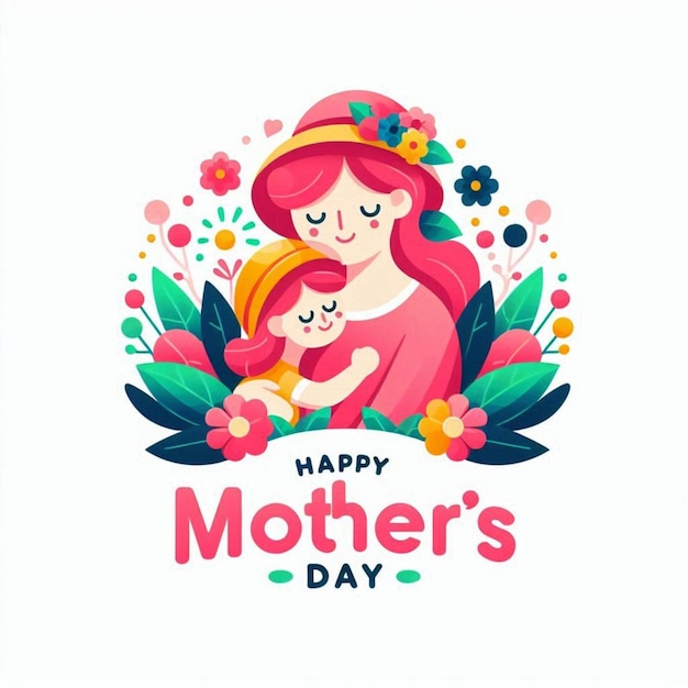 a poster for mothers day with a picture of a mother and her child